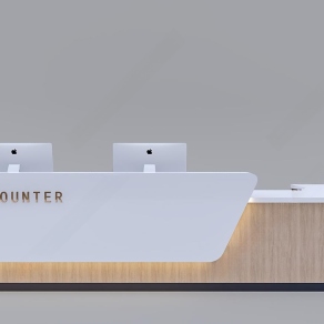 现代接待台3D模型下载